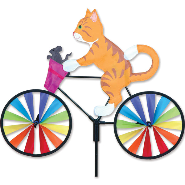 20 in. Bike Spinner - Kitty with playful cat design, perfect for adding fun and movement to your garden.