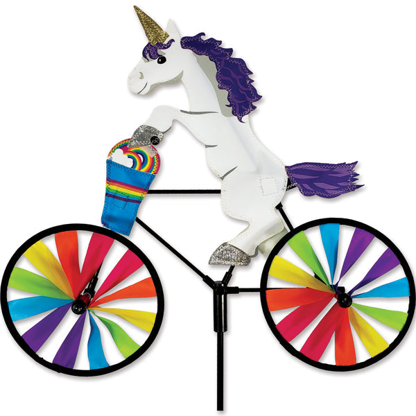20 in. Bike Spinner - Unicorn with colorful design, perfect for outdoor decor and spinning fun.