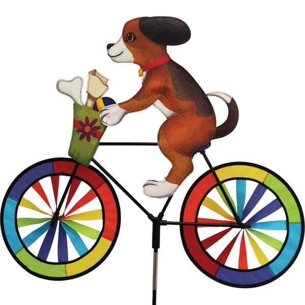 30 in. Bike Spinner - Puppy with charming design, perfect for outdoor decor and adding playful movement to your garden.