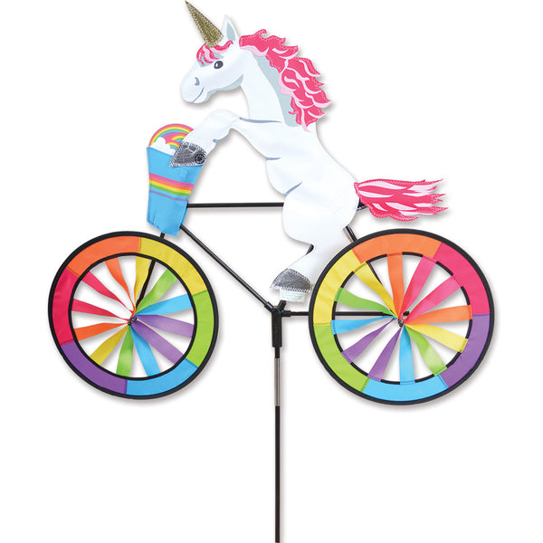 30 in. Bike Spinner - Unicorn with magical design, perfect for outdoor decor and adding color to your garden.