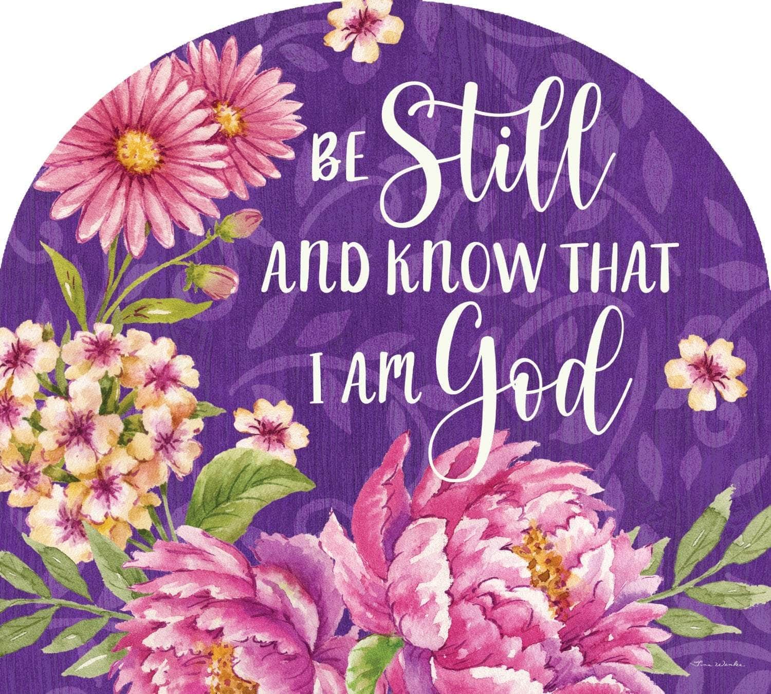 Be Still Floral Arbor Mate 9.25" x 7.5" PVC panel, durable and weatherproof, perfectly fits the Arbor Mate Holder for elegant outdoor décor.