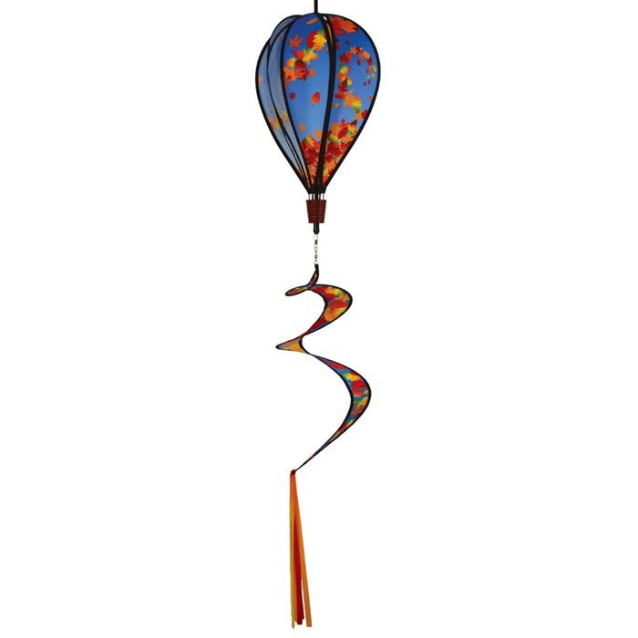 Fall Leaves 6-Panel Hot Air Balloon displayed on a white background, highlighting its autumn-themed design.