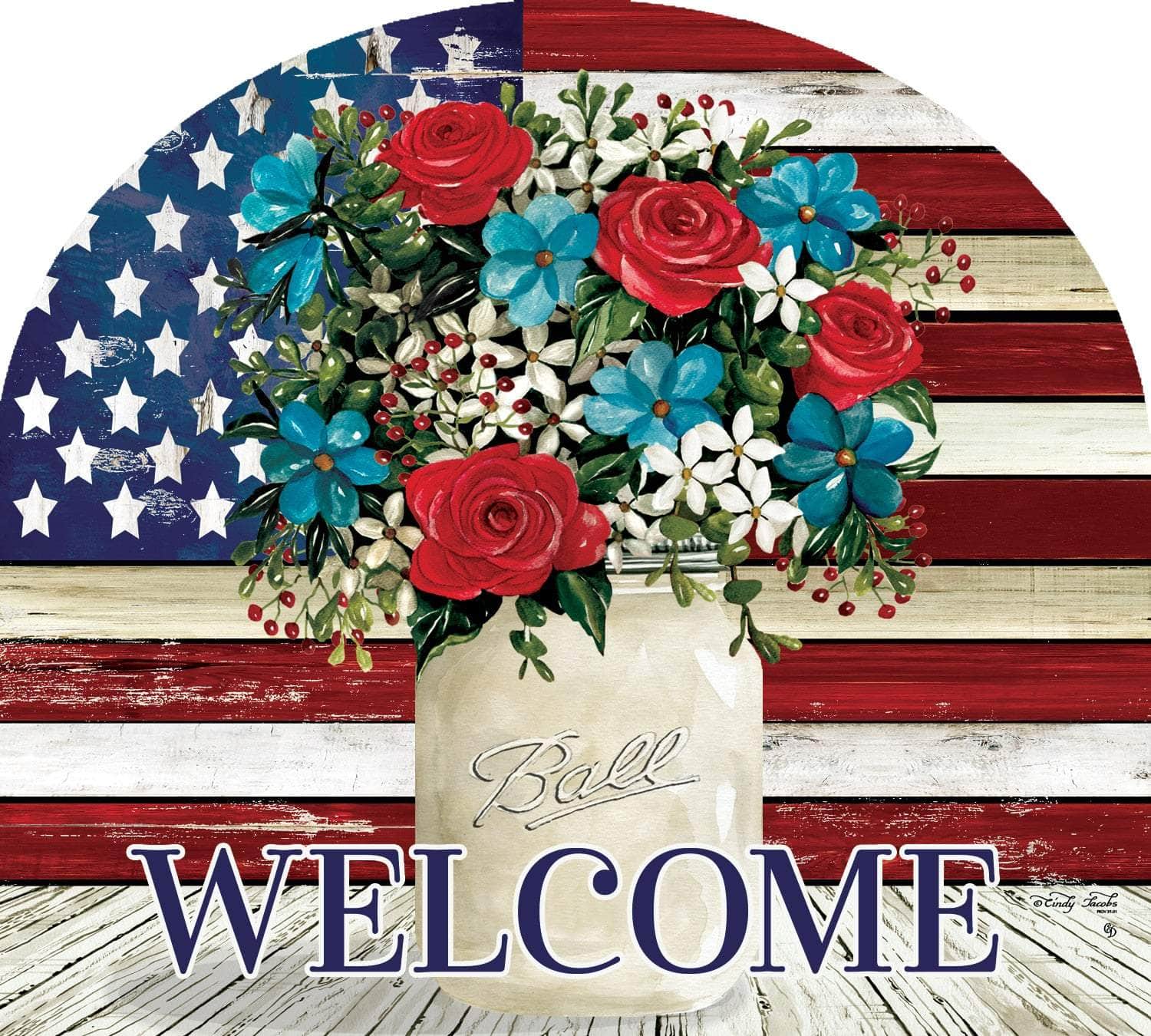 Flag Floral Arbor Mate panel featuring a vibrant floral design, crafted from durable PVC to bring elegance and charm to your garden or outdoor space.