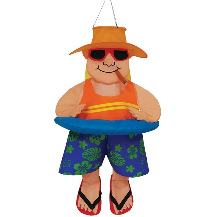 Float Man With Cigar Wind Friend displayed on a white background, showcasing its unique and whimsical design.