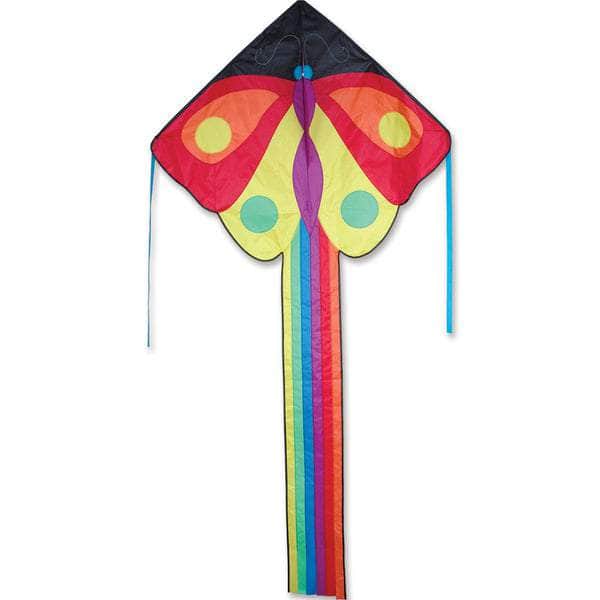 Large Easy Flyer Kite - Butterfly with vibrant design, perfect for stable flying in winds from 5 to 18 mph.