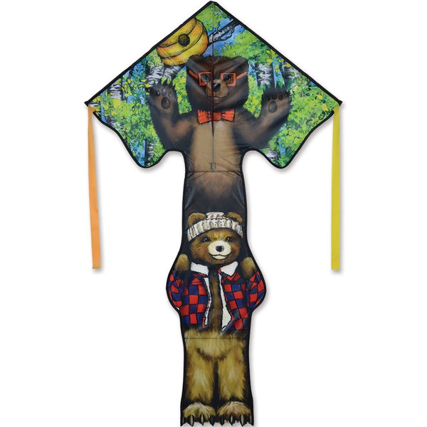 Large Easy Flyer Kite - Honey Bears with playful design, perfect for stable flying in winds from 5 to 18 mph.