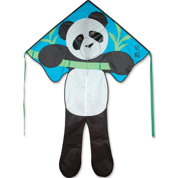 Large Easy Flyer Kite - Panda Bear with cute design, perfect for stable flying in winds from 5 to 18 mph.