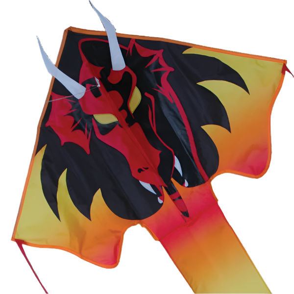 Large Easy Flyer Kite - Fire Starter with vibrant design, perfect for stable flying in winds from 5 to 18 mph.