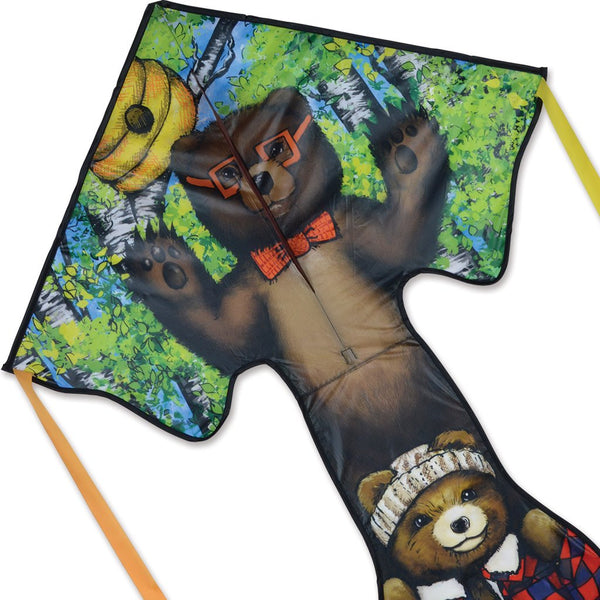 Large Easy Flyer Kite - Honey Bears with playful design, perfect for stable flying in winds from 5 to 18 mph.