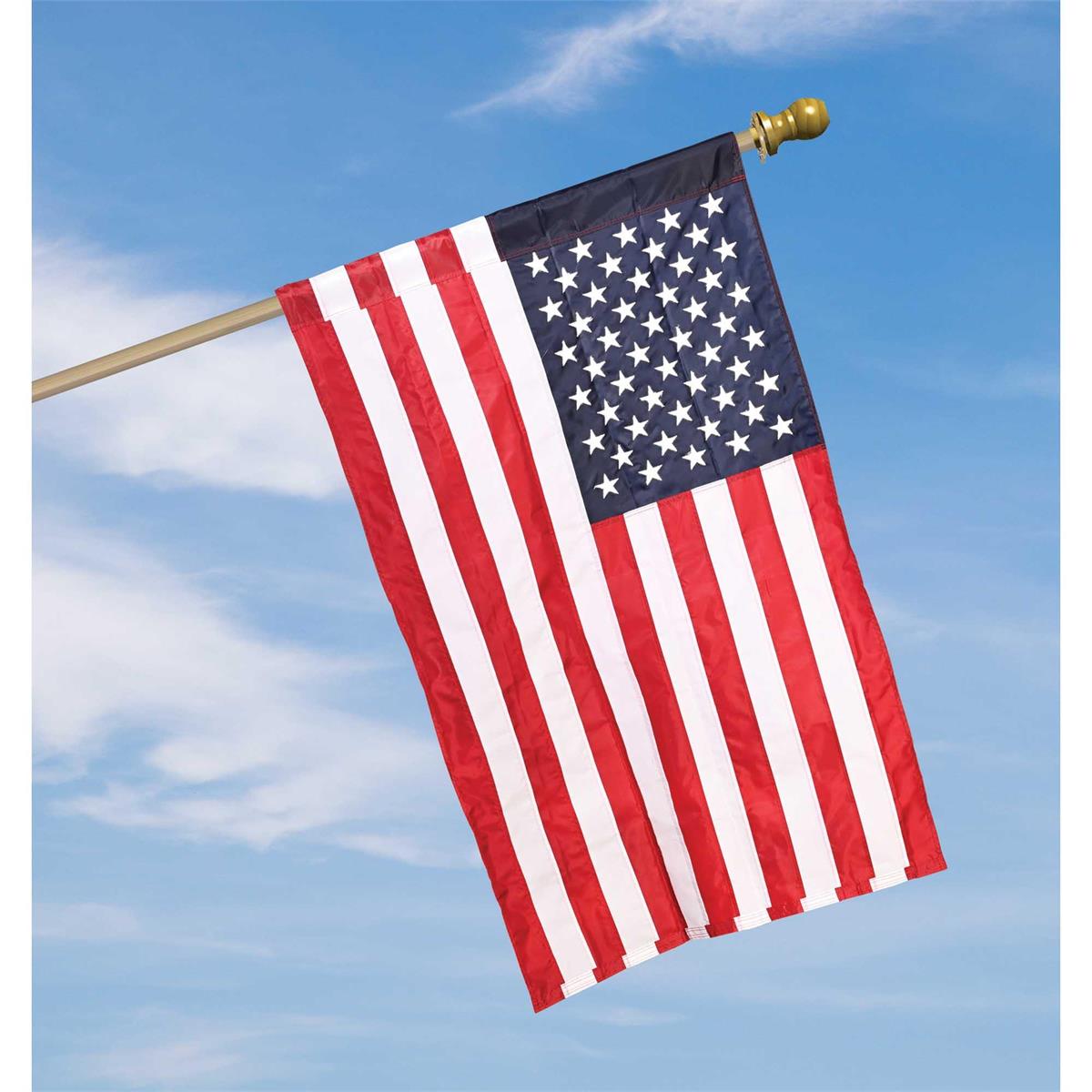 American Single-Sided 28.5x42 Flag featuring vibrant design, durable polyester for lasting outdoor display. Perfect for gardens, patios, or front yards.
