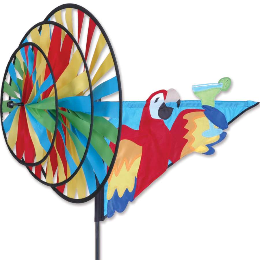 5 O’ Clock spinner with festive stitched design and three layered wheels—durable outdoor décor celebrating fun, motion, and leisure living.