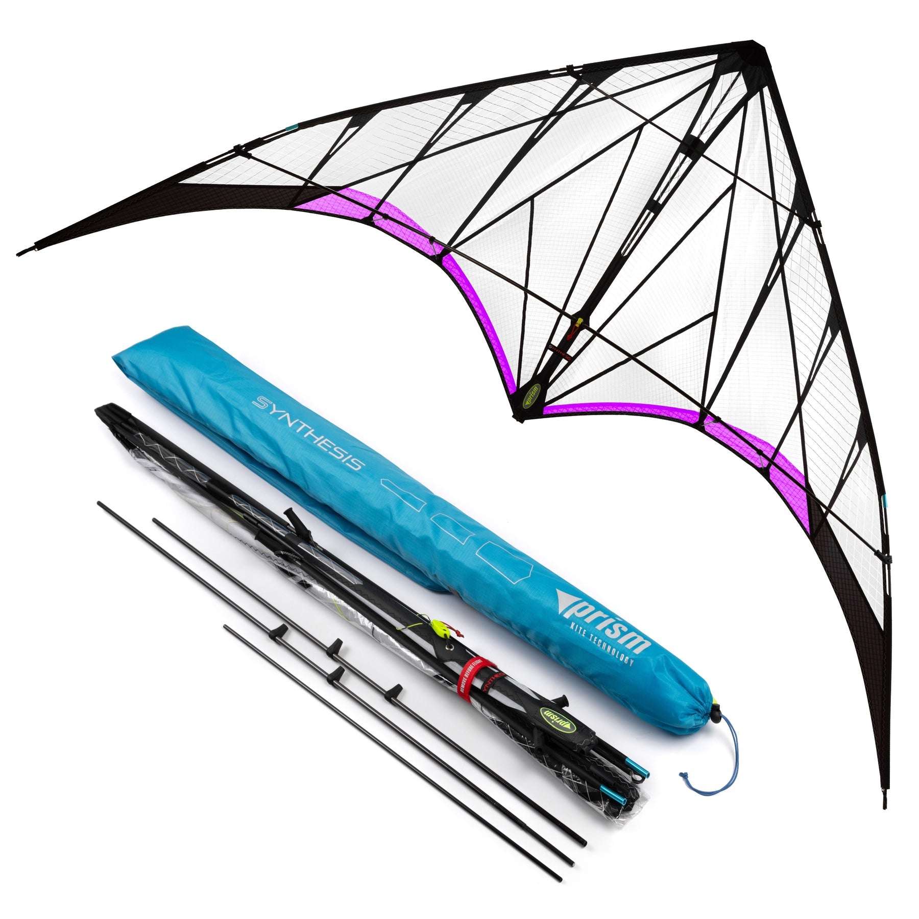Purple Prism Synthesis Stunt Kite Whats Included