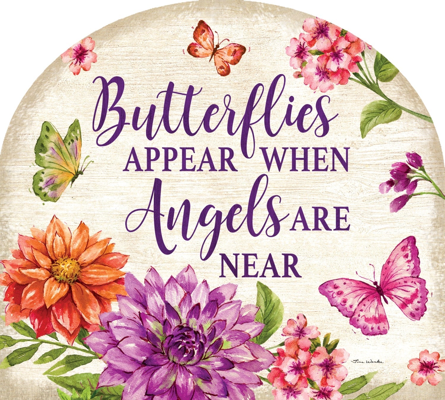 Butterflies Appear Arbor Mate 9.25" x 7.5" PVC panel, durable and weatherproof, perfectly fits the Arbor Mate Holder for elegant outdoor décor.