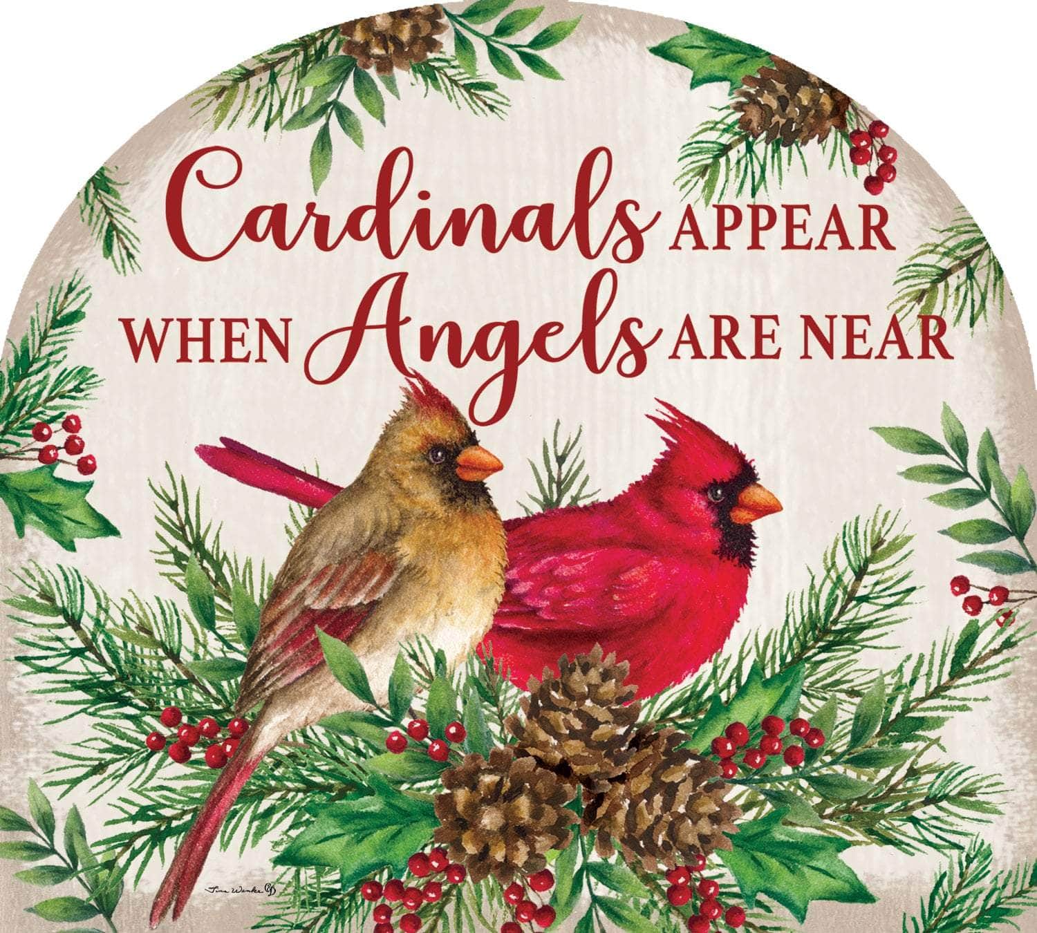 Cardinals and Angels Arbor Mate panel featuring vibrant cardinals and graceful angels, crafted from durable PVC to bring peace and elegance to your garden or outdoor space.