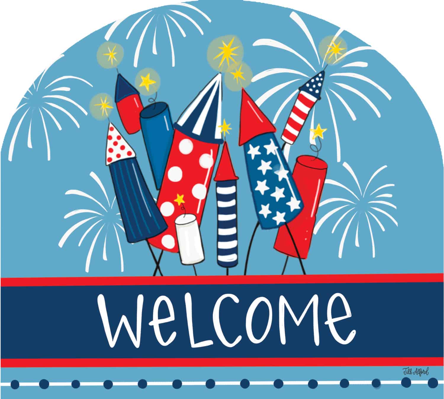 Fireworks Arbor Mate panel featuring vibrant and detailed fireworks, crafted from durable PVC to bring celebration and joy to your garden or outdoor space.
