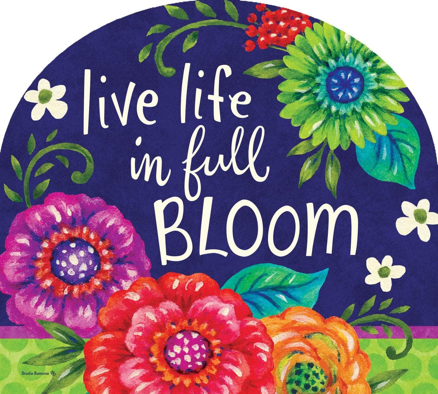 Full Bloom Arbor Mate panel featuring a colorful floral design, crafted from durable PVC to bring vibrant charm and elegance to your garden or outdoor space.