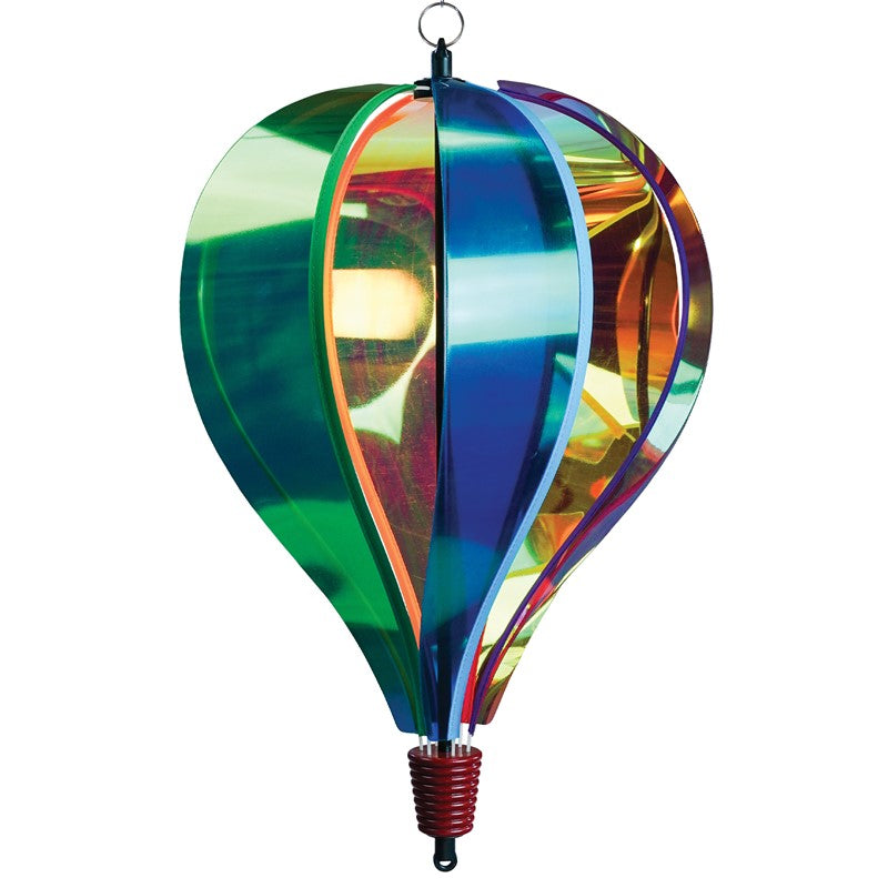 Iridescent Rainbow 6-Panel Hot Air Balloon on a white background, featuring a shimmering rainbow gradient and sleek, eye-catching design.