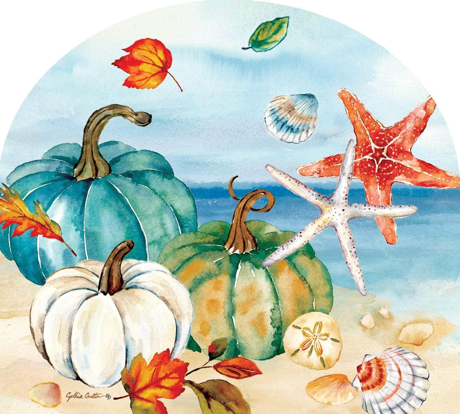 Pumpkin Kisses Arbor Mate panel featuring pumpkins and fall leaves, crafted from durable PVC to bring a sweet, festive touch to your garden or outdoor space.