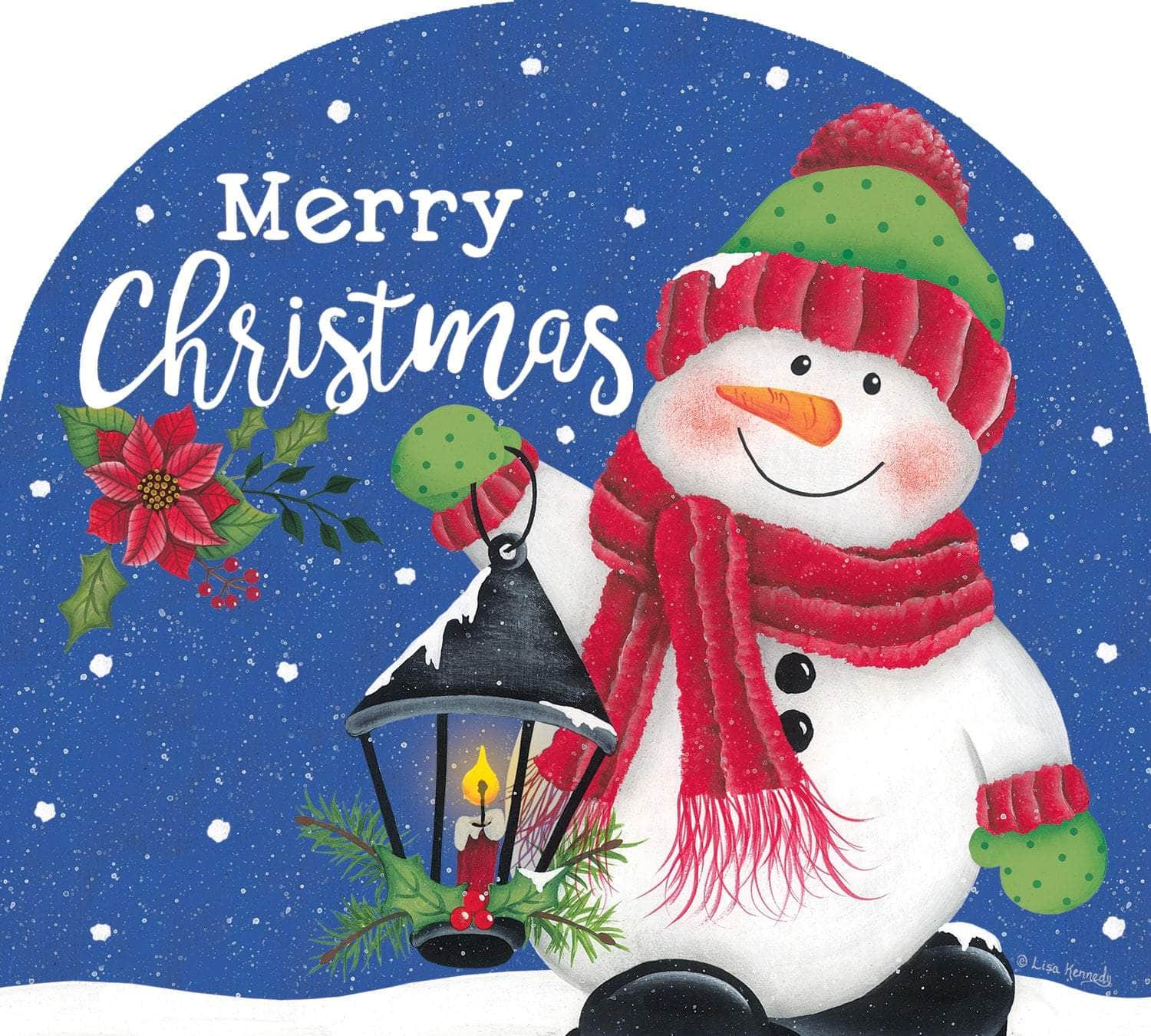 Snowman Lantern-Arbor Mate panel featuring a snowman with a lantern, crafted from durable PVC to bring holiday charm and cheer to your outdoor decor.