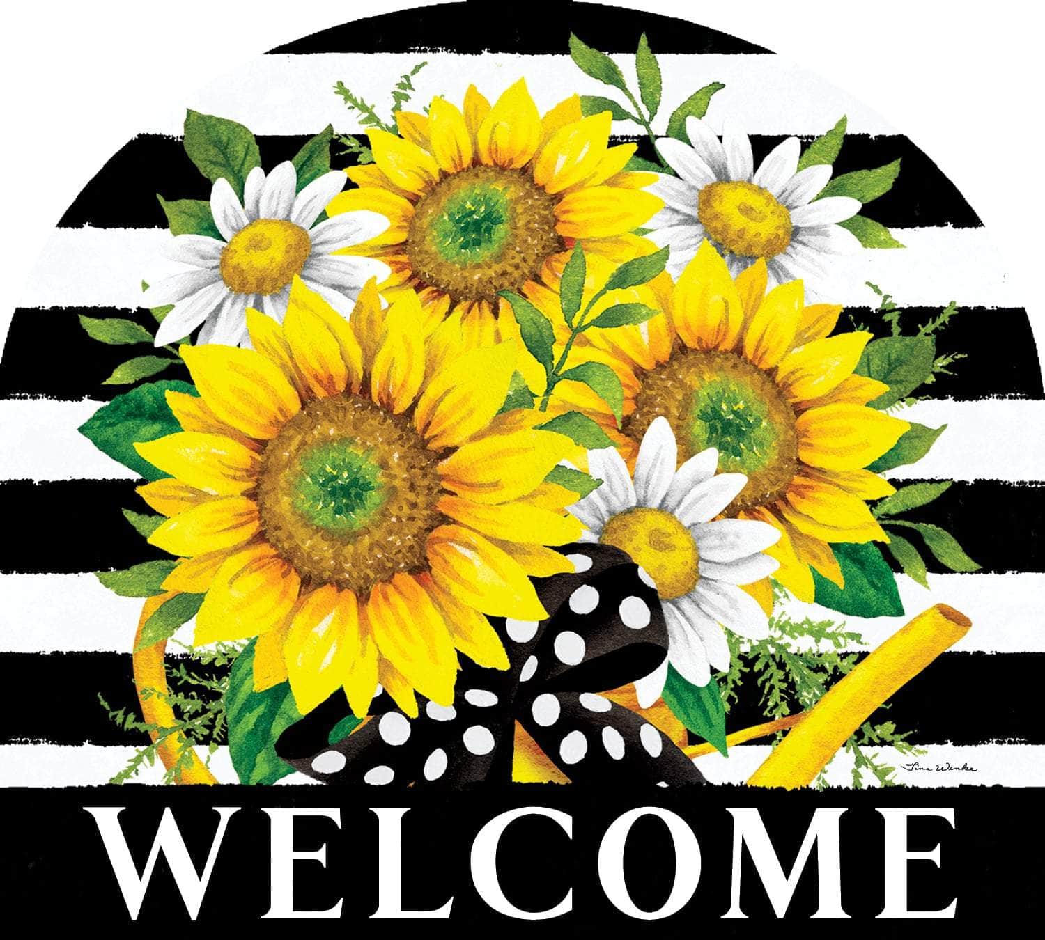 Sunflower Watering Can-Arbor Mate panel featuring sunflowers and a watering can, crafted from durable PVC to bring warmth and beauty to your outdoor decor.