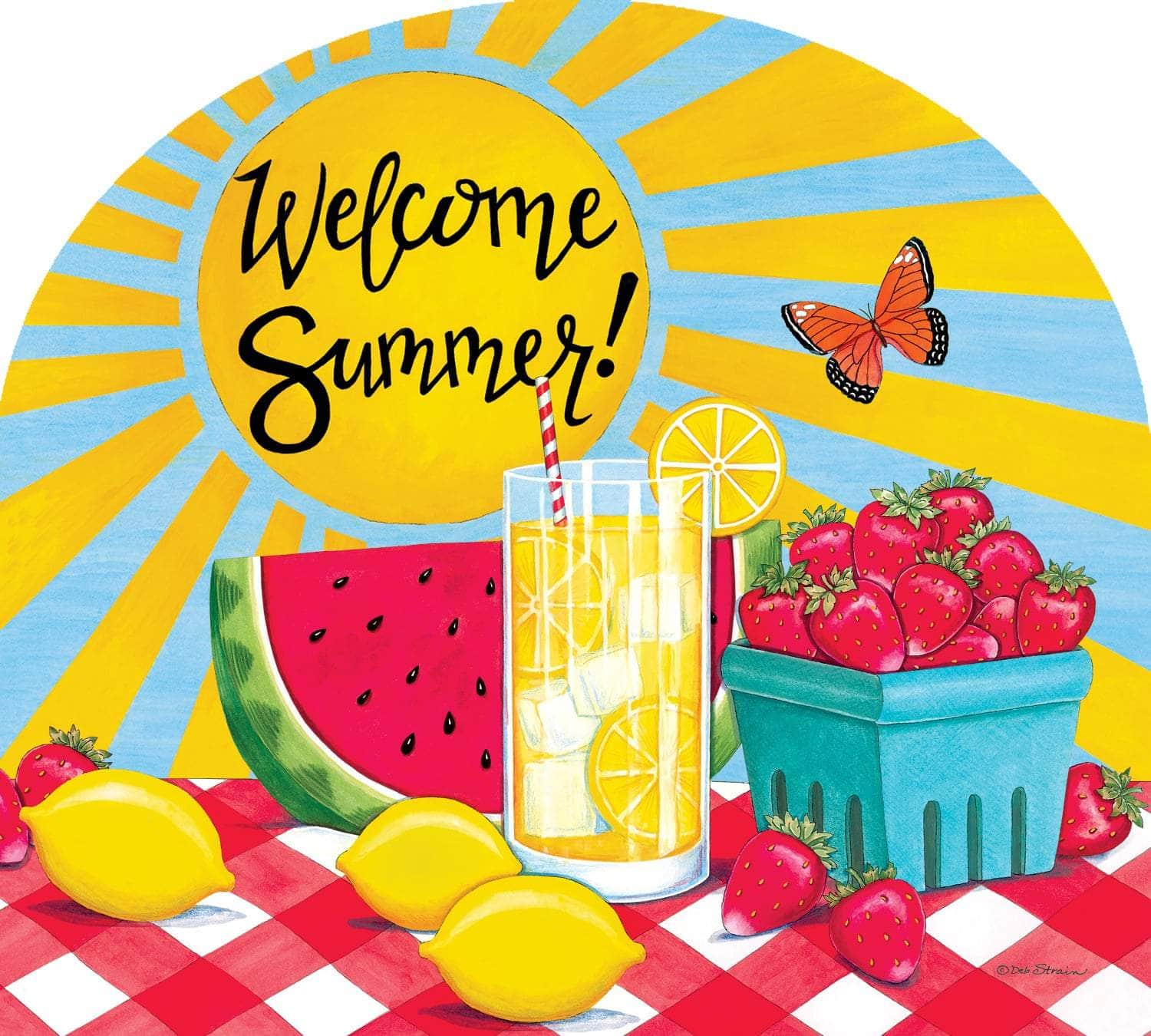 Sunny Watermelon-Arbor Mate panel featuring a bright watermelon design, crafted from durable PVC to bring a cheerful, summery vibe to your outdoor decor.
