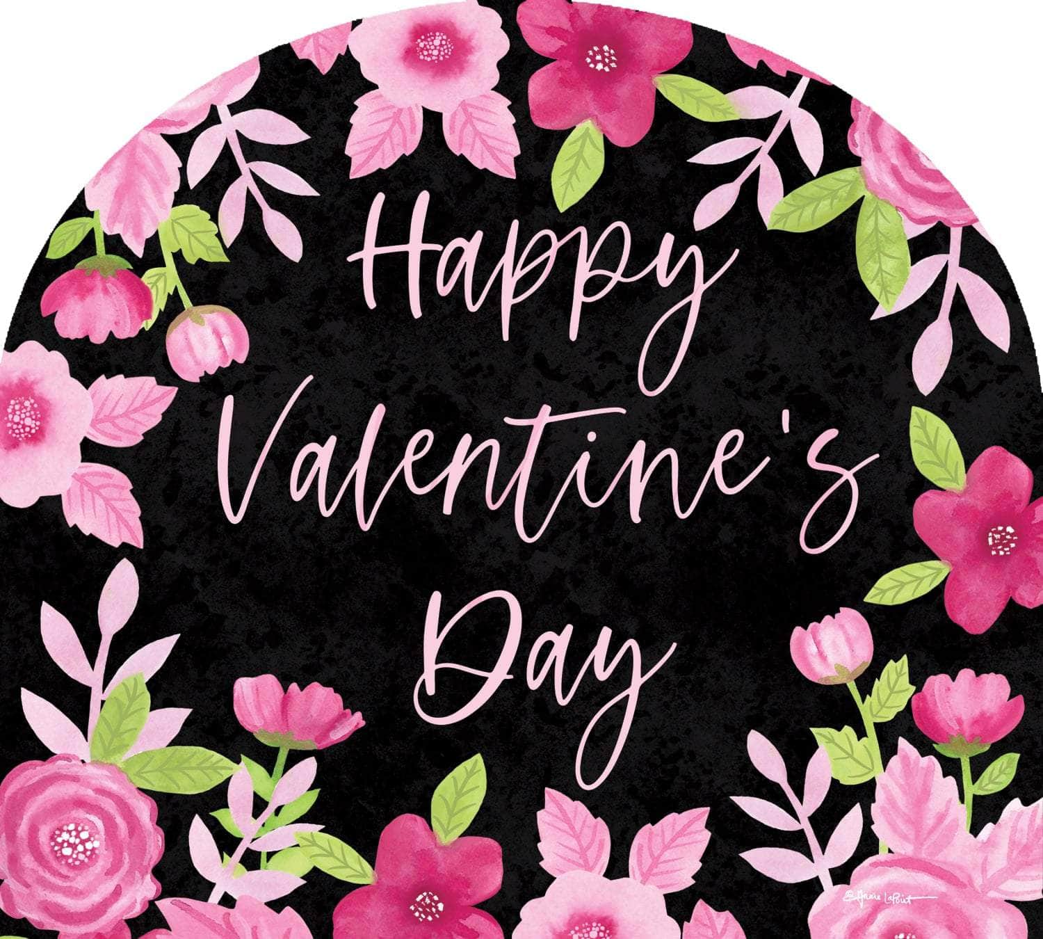 Valentine’s Floral-Arbor Mate panel featuring a heart and vibrant flowers, crafted from durable PVC to bring love and beauty to your outdoor decor.